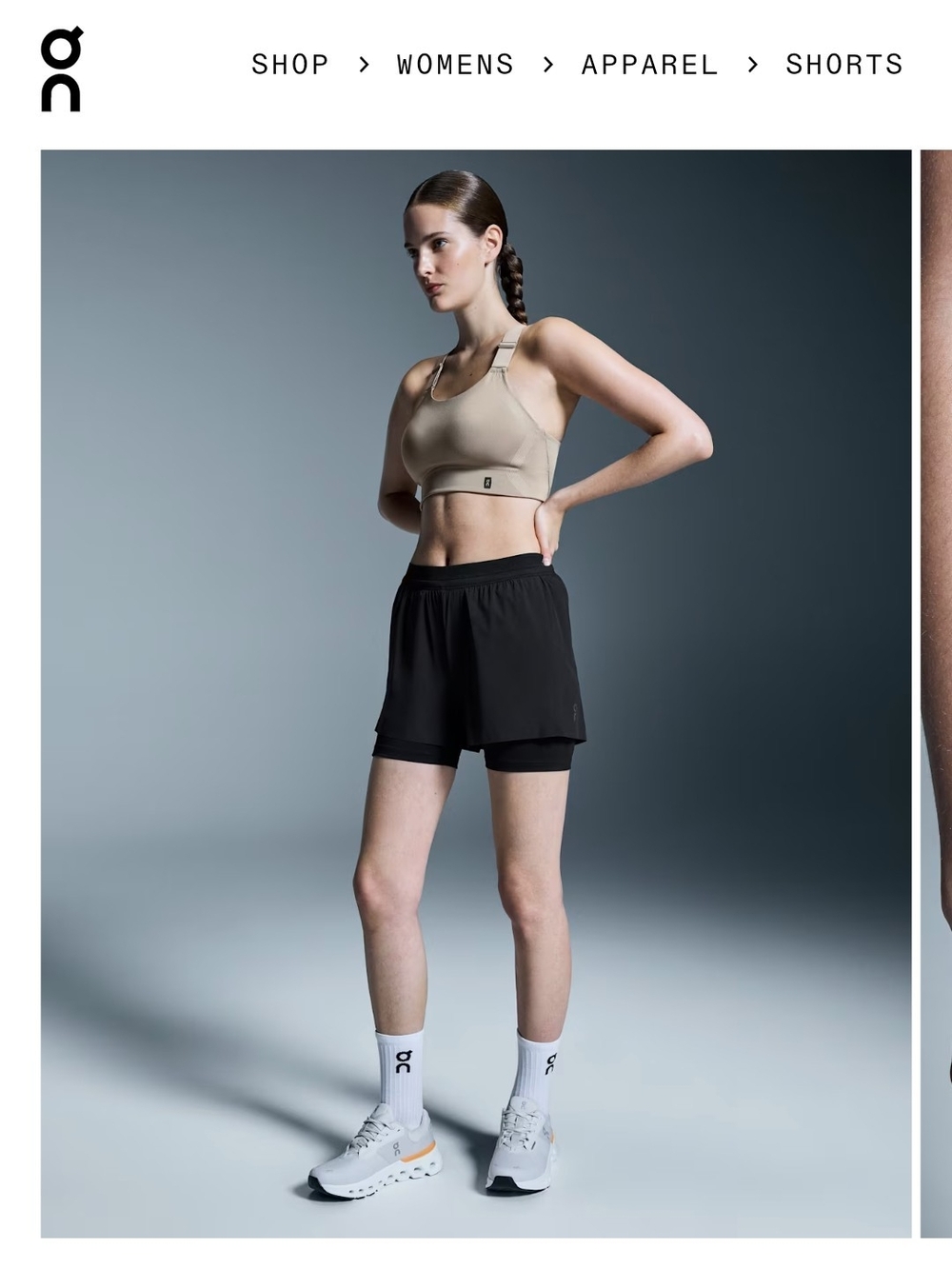 On Running 3" Performance 2/1 Shorts Black Size Small